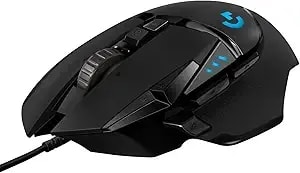 Logitech g502 Hero High Performance Wired Gaming Mouse, Hero 25k Sensor, 25,600 Dpi, Rgb, Adjustable Weights, 11 Programmable Buttons, On-Board Memory, Pc/Mac - Black