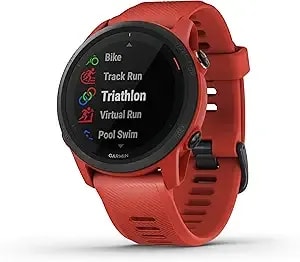 Garmin Forerunner 745, Gps Running Watch, Detailed Training Stats And On-Device Workouts, Essential Smartwatch Functions, Red (Renewed)