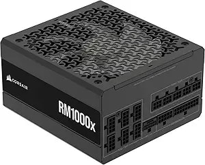 Corsair rm1000x Atx 3.1 Pcie 5.1 Ready Fully Modular 1000w Power Supply – Low-Noise, Cybenetics Gold Efficiency, Native 12v-2x6 Connector – Black