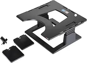 3m Adjustable Laptop Stand, Raise Screen Height To Reduce Neck Strain, 3" Height Adjustment, Large Platform For Docking Station, Non-Skid Base Keeps Laptop Secure, Cable Management, Black (lx500)