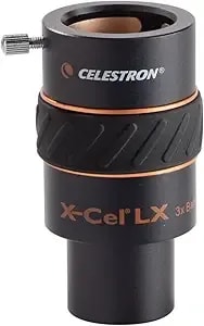Celestron 1.25 Inch X-Cel Lx 3x Barlow Lens, Black