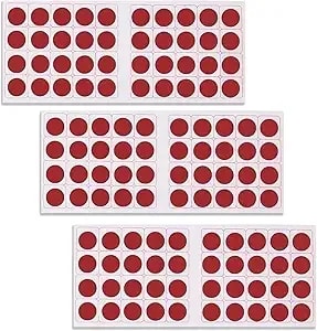 Vama Fashions 10mm Maroon Medium Round Plain Forehead Bindi Stickers Sindoor Kumkum Bindya Bindies Card Set For Women & Girls