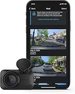 Garmin Dash Cam™ Mini 3, Ultracompact 1080p Hd Dash Cam With A 140-Degree Field Of View, Built In Clarity™ Polarizer, Voice Controlled, Automatic Recording