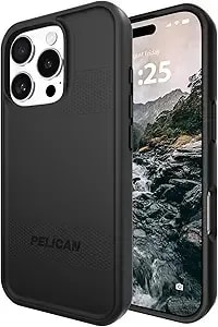 Pelican Protector Iphone 16 Pro Case [Compatible With Magsafe] Rugged Magnetic Phone Case With 16ft Military-Grade Drop Protection - Heavy Duty Phone Cover For Iphone 16 Pro - Black