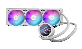 Asus Rog Ryuo Iii 360 Argb White Edition All-In-One Aio Liquid Cpu Cooler 360mm Radiator, Asetek 8th Gen Pump Solution, Anime Matrix™ Led Display And Rog Af 12s Argb Fan.