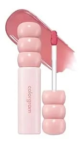 Colorgram Fruity Glass Tint 14 Sulky Lychee, Long-Lasting Glossy Lip Tint, Korean Beauty Lip Gloss Tint, Geek Nude Series
