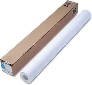 Hp c6020b Coated Paper, 24 Lb, 36-Inch x150-Ft, 90 Ge/101 Iso, Br White