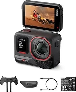 insta360 Ace Pro 2 Single Battery Bundle - 8k Waterproof Action Camera Co-Engineered With Leica, 1/1.3" Sensor, Dual Ai Chip, Leading Low Light, Superior Audio, Flip Screen & Ai Editing For Vlogs