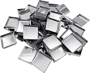 Allwon 56 Pack Empty Square Metal Pans For Eyeshadow Palette Magnetic Makeup Palette (26mm)