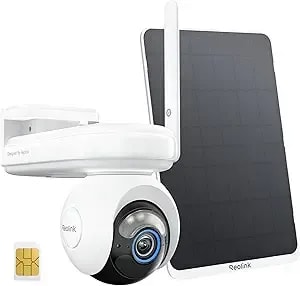 Reolink 360° Pt Lte 2k Solar Cellular Security Camera Wireless Outdoor Altas Go Pt, 6-Month Battery Life For 4g Home Security, Colorx Night Vision, Smart Ai Detection & Auto Tacking, 12w Solar Panel