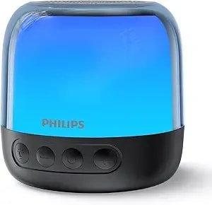 Philips s1108 Portable Bluetooth Speaker, 3w Rms, 9h Playtime, Tws Stereo Pairing, Led Light Effects, Usb-C Charging – Compact Wireless Speaker For Home, Outdoor, Travel