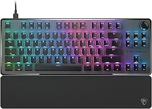 Turtle Beach Vulcan Ii Tkl Pro Magnetic Mechanical Rgb Gaming Keyboard – Analog Hall-Effect Switches, Adjustable Actuation, Rapid Trigger, Swappable Keycaps, Tenkeyless Design, Anti-Ghosting – Black