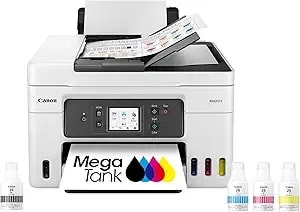 Canon Megatank gx4020 All-In-One Wireless Supertank Printer With Print, Copy, Scan And Fax - Auto Document Feeder - Mobile Printing - 2.7" Lcd Touch Screen