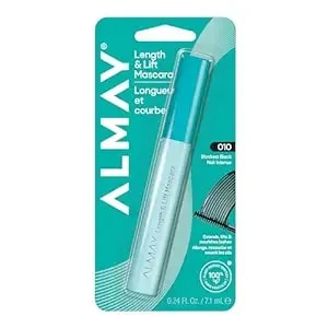 Almay Length & Lift Mascara, Nourishing + Lengthening Eye Makeup, Hypoallergenic, 10 Blackest Black