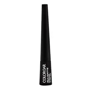 Colorbar All-Matte Eye Liner - Liquid Eyeliner With Innovative Applicator For Precision - Quick-Drying And High-Pigment - 001 Matte Black - 0.08 Oz