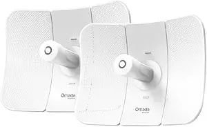Tp-Link Omada Point To Point Wireless Bridge Outdoor - 5ghz, 867mbps, Ptp, 15km Range, Gigabit Port, Poe Powered, Adapter Included, ip65 Weatherproof, Preconfigured, Plug&Play (Beam Bridge 5 Ur Kit)