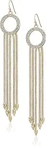 Guess Women'S Fish Ball Hook Linear Drop, Gold, One Size