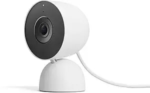 Google Nest Cam Indoor (Wired, 3rd Gen) - Security Camera With 2k Video And Gemini, Night Vision, 2-Way Audio, Works With Google Home - 2025 Model - Snow