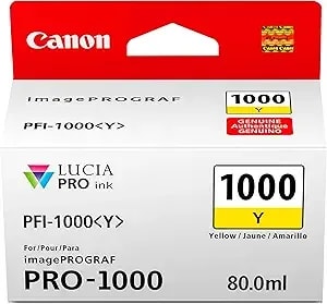 Canon Pfi-1000 Genuine Yellow Ink Tank, Compatible With Imageprograf Pro-1000 Printers