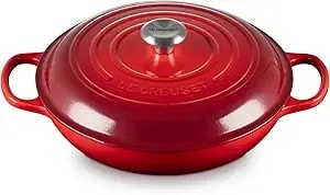 Le Creuset Enameled Cast Iron Signature Braiser, 3.5 Qt., Cerise