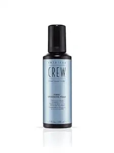 American Crew Men'S Fiber Grooming Foam, Medium Hold With Natural Finish, Lightweight Volume For Medium To Long Hair , 6.7 Fl Oz