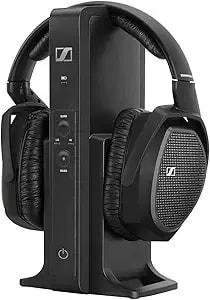 Sennheiser Rs 175 Rf Wireless Headphones For Tv With Bass Boost And Surround Sound Modes, Compact And Ergonomic, Wireless Tv Headphones Listening, Black