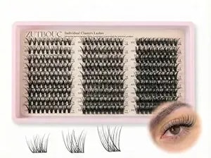 Lash Clusters 300pcs D-Roll Natural Lashes Clusters 40d/50d/60d Wispy Lash Cluster 12-14-16-18mm Lashes Cluster Reusable Eyelash Cluster Suitable For Diy Clusters Eyelash Extensions