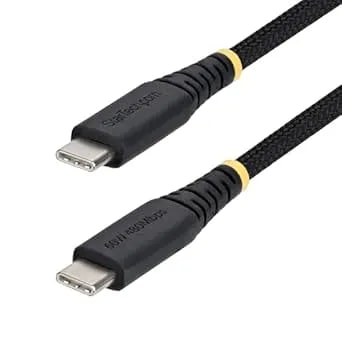 Startech.Com 10ft (3m) USB-C Charging Cable, 60W (3A) PD, Dual-Layer Braided Nylon/TPE Jacket, Rugged USB C Laptop Charger Cord
