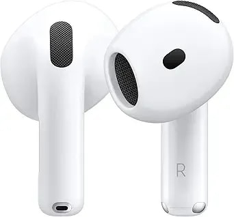 Apple Airpods 4 Wireless Earbuds, Bluetooth Headphones, Personalized Spatial Audio, Sweat And Water Resistant, Usb-C Charging Case, h2 Chip, Up To 30 Hours Of Battery Life, Effortless Setup For Iphone