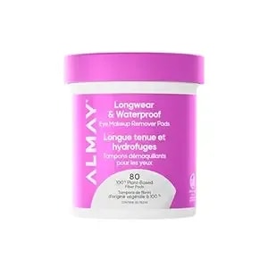 Almay Longwear & Waterproof Eye Makeup Remover Pads, 80 Count