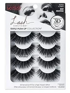 Kiss Lash Couture Triple Push- Up Collection Bombshell (Pack Of 3)