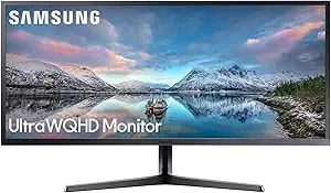 Samsung 34-Inch sj55w Ultrawide Gaming Monitor (ls34j550wqnxza) – 75hz Refresh, Wqhd Computer Monitor, 3440 X 1440p Resolution, 4ms Response, Freesync, Split Screen, Hdmi, Black