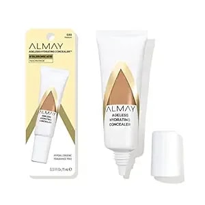 Almay Anti-Aging Concealer, Face Makeup With Hyaluronic Acid, Niacinamide, Vitamin C & E, Hypoallergenic-Fragrance Free, 030 Medium, 0.37 Fl Oz