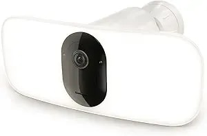 Floodlight Security Camera Wireless Outdoor 2k No Wiring - Arlo Pro 3, Rechargeable Battery, Wifi, Up To 3000 Lumens Led, Person & Vehicle Recognition, Package Detection, Color Night Vision, White