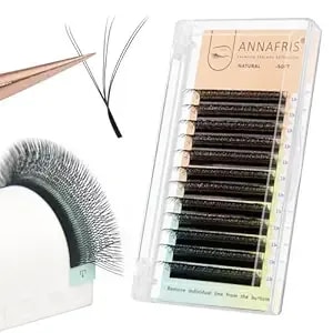 Double W Premade Fan 6d Eyelash Extensions Volume Self Fanning Ww Clover False Lashes Faux Mink Matte Black Cluster Lash Extensions(0.07 D,8-15mm Mix)