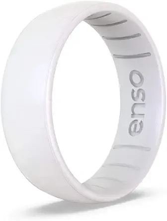 Enso Rings Classic Birthstone Silicone Ring – Unisex Wedding Engagement Band – Comfortable Breathable Band – 6.6mm Wide, 1.75mm Thick