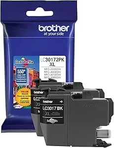 Brother Printer lc30172pk High Yield Xl Black Ink Cartridge-2 Pack