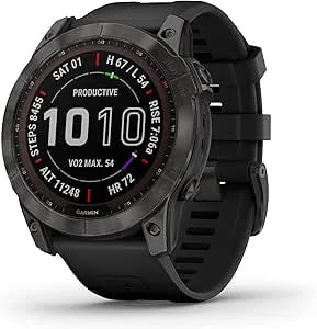 Garmin Fenix 7X Sapphire Solar Smartwatch Solar Charging Rugged Outdoor Watch With GPS Touchscreen (Renewed)