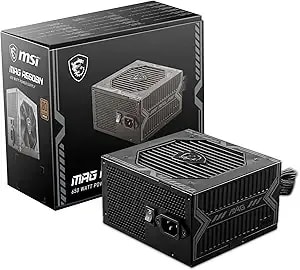 Msi Mag a650bn, Non-Modular Compact 650w Power Supply, 80+ Bronze, Low-Noise Fan, Active Pfc Design, 5 Year Warranty