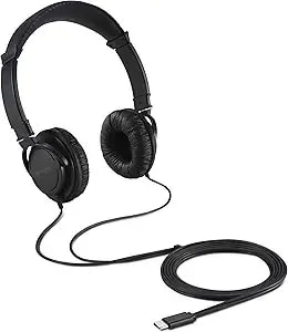 Kensington Usb-C Hi-Fi Headphones, On-Ear Headphone For Kids, For School, For Adults, Padded Adjustable Headband, 6 Ft Cord (k97456ww),Black