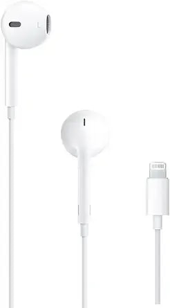 Apple Earpods Headphones With Lightning Connector, Wired Ear Buds For Iphone With Built-In Remote To Control Music, Phone Calls, And Volume