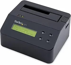 Startech Single Bay Hard Drive Eraser, Standalone Hdd/Ssd Disk Wiper/Sanitizer, 4kn, Usb 3.0 To Sata Iii, 9 Erase Modes, Lcd, rs232 Printer Port, Hardware Erasing Tool, Taa Compliant