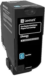 Lexmark 74c1sc0 cs720, cs725, cx725 Cyan Yield Return Program Cartridge Toner