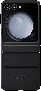 Samsung Galaxy Z flip5 Flap Eco Leather Phone Case, Premium Protective Cover With Minimalist Design, Smooth Texture, Soft Inside Lining, Us Version, Ef-vf731pbegus, Black