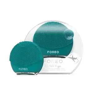 Foreo Luna 4 Go Face Cleansing Brush & Firming Massager - Premium Face Care - Enhances Absorption - Simple Skin Care Tools - For All Skin Types- Evergreen
