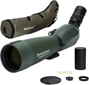 Celestron – Regal m2 80ed Spotting Scope – Ed Glass For Birding And Outdoor Activities – Phase And Dielectric Coated Bak-4 Prism – Fully Multi-Coated Optics – Dual Focus – 20-60x Zoom Eyepiece