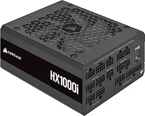 Corsair hx1000i Fully Modular Ultra-Low Noise Atx Power Supply - Atx 3.1 & Pcie 5.1 Compliant - Fluid Dynamic Bearing Fan - Corsair Icue Software Compatible - 80 Plus Platinum Efficiency - Black