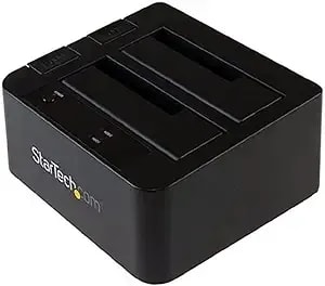 Startech.Com Dual-Bay Usb 3.1 To Sata Hard Drive Docking Station, Usb 3.1 (10 Gbps), External 2.5/3.5" Sata I/Ii/Iii, Ssd/Hdd Docking Station, Hot-Swap Hard Drive Bay, Top-Loading (sdock2u313)