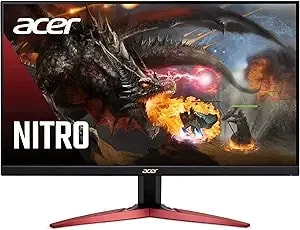 Acer Nitro kg241y Sbiip 23.8” Full Hd (1920 X 1080) Va Gaming Monitor - Amd Freesync Premium Technology - 165hz Refresh Rate - 1ms (Vrb) - Zeroframe Design - 1 X Display Port 1.2 & 2 X Hdmi 2.0,Black