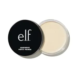 E.L.F. Luminous Putty Primer, Skin Perfecting, Lightweight, Silky, Long Lasting, Hydrates, Creates A Smooth Base, Illuminates, Plumps, Infused With Hyaluronic Acid, 0.74 Oz